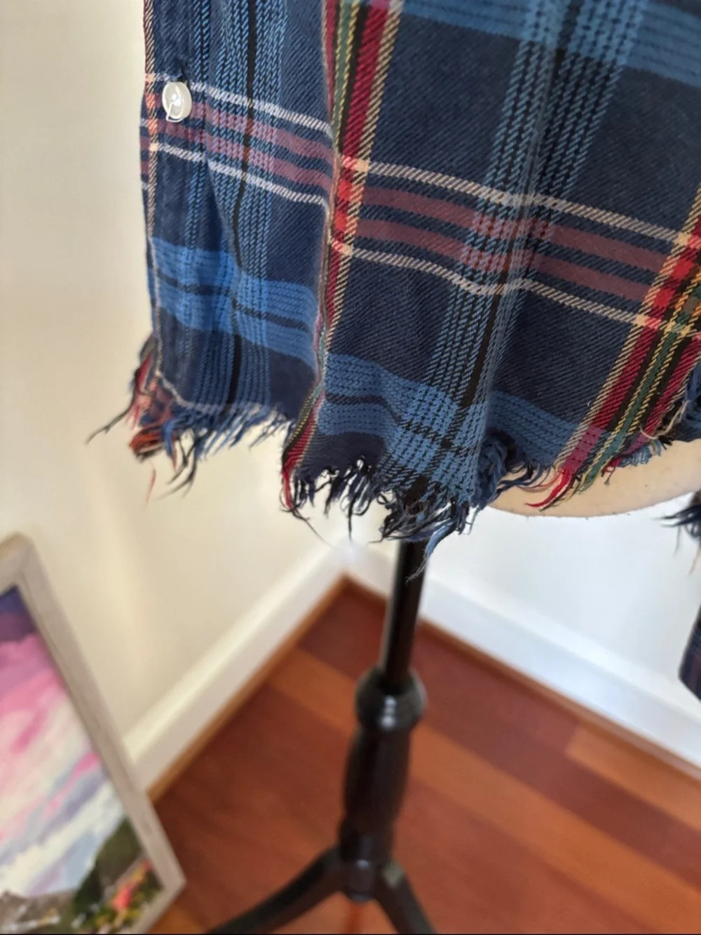 NSF Blue Plaid Casual Button-Down Shirt - Picture 5 of 5